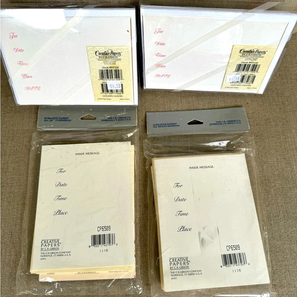 Bundle of 4 Packages of Invitations & Envelopes